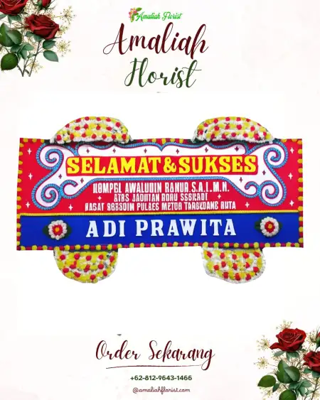 Papan Bunga Ucapan Selamat Bale Kambang